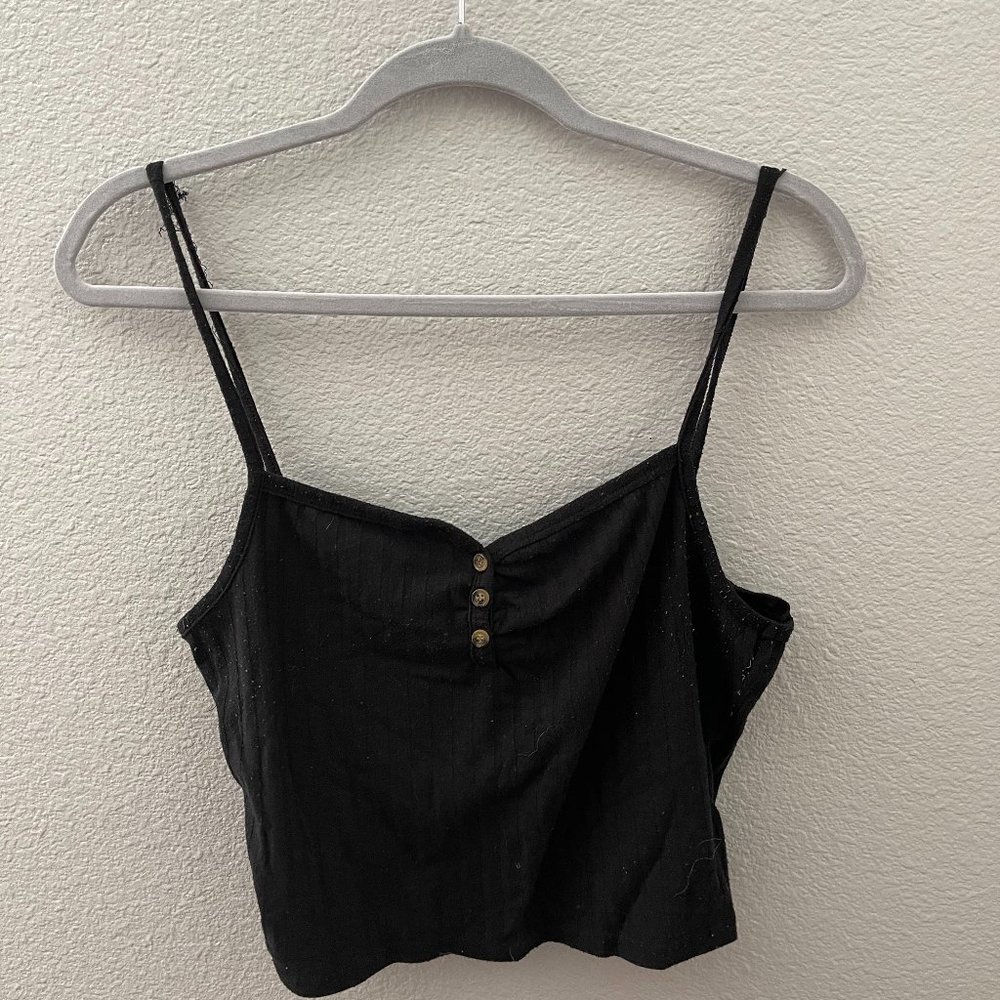 SALE | Topshop - Black Cropped Tank Top